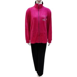 Βελούδινη Φόρμα PRIMAVERA Homewear 1200,φούξια.