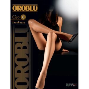 Ελαστικό καλσόν OROBLU GEO 8den Bronzing Effect,ΜΑΥΡΟ.