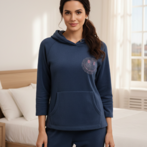 Fleece Homewear CLAIRE Katrania 6694,μπλε μελανζέ.