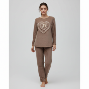 Fleece Homewear CLAIRE Katrania 7048,κάμελ.