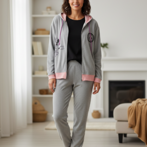 Βελούδινη Φόρμα Τρουά Πιες MASSANA D591202,γκρι.