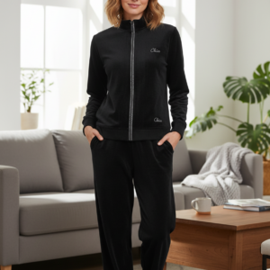 Βελούδινη Φόρμα CLAIRE KATRANIA 8638,μαύρο.