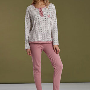 Γυναικεία Πυζάμα SECRET GARDEN PJ-65439,κοραλλί.