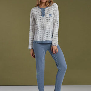 Γυναικεία Πυζάμα SECRET GARDEN PJ-65439,σιέλ.