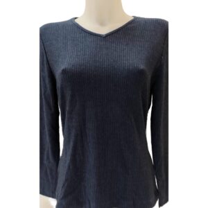 Βαμβακερή φανέλα με μακρύ μανίκι LOVABLE 38290,μπλε-ραφ.