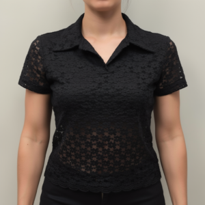 Μπλούζα-Outwear με κοντό μανίκι LOVABLE INT-4155,μαύρο.