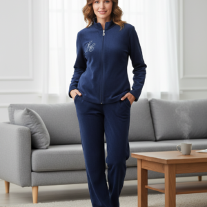 Βελούδινη Φόρμα SCHERZO Homewear 3481,μπλε.