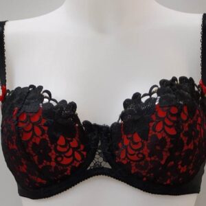 Σετ σλιπ-σουτιέν HELEN Lingerie 9119,μαύρο-κόκκινο.