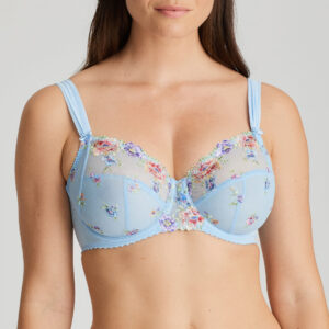 Σουτιέν με μπανέλα-χωρίς επένδυση PRIMADONNA Albizia 0163171,γαλάζιο-φλοράλ.