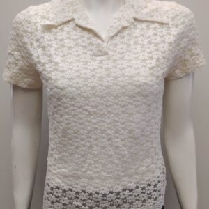 Μπλούζα με κοντό μανίκι και γιακά LOVABLE Intimo 4155,λευκό.