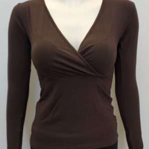 Μπλούζα με λαιμόκοψη σε σχήμα V PALCO 4/316/255,καφέ.