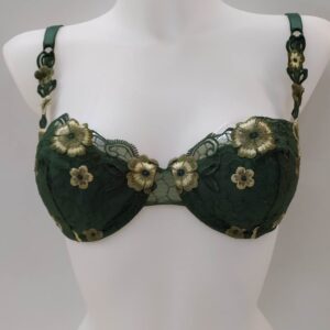 Σετ σλιπ-σουτιέν MALIZIA Lingerie 900224,κυπαρισσί-φλοράλ.