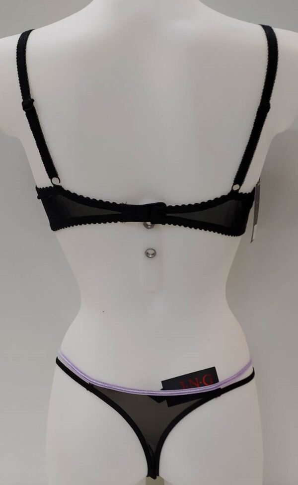 Σετ σλιπ-σουτιέν JNG Underwear 1254,μαύρο-φλοράλ. - Image 3