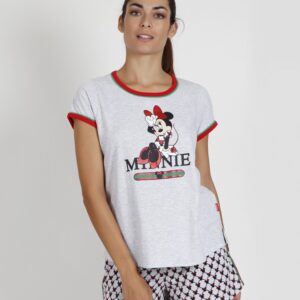 Βαμβακερή Πυζάμα DISNEY Minnie Mouse 55071,γκρι ανοιχτό.
