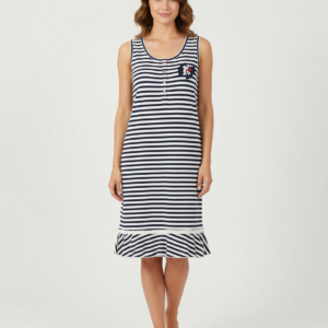 Φόρεμα SCHERZO Homewear 4032,μπλε ριγέ.