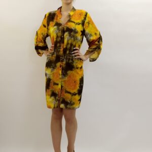 Φόρεμα-Πουκαμίσα με μανίκι 3/4 Billy's Fashion 21016,εμπριμέ.