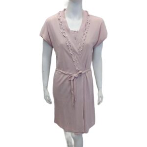 Σετ Ρόμπα-Νυχτικό JEANNETTE Homewear 5692,σωμόν.
