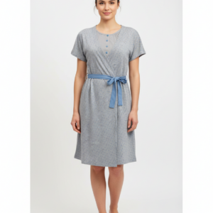 Σετ Ρόμπα-Νυχτικό LYDIA CREATIONS 19014,γκρι-μπλε.