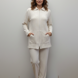 Γυναικεία Βαμβακερή Πυζάμα Τρουά Πιες SCHERZO Homewear 0676,ιβουάρ.