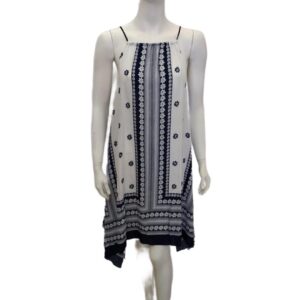 Φόρεμα-Beachwear Thalassa Wear 1010-1,λευκό-μπλε.