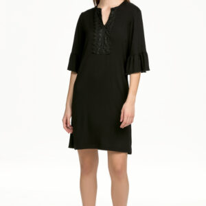 Φόρεμα-Outwear GIOTA Homewear 3194,μαύρο.