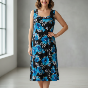 Φόρεμα-Outwear SCHERZO Homewear 4064,φλοράλ-εμπριμέ.