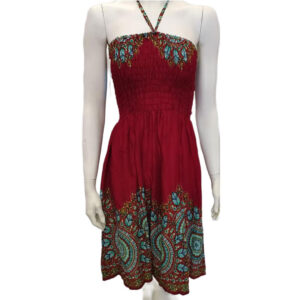 Strapless Φόρεμα-Beachwear Thalassa Wear K12-2,μπορντώ,One Size.