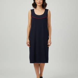 Φόρεμα με φαρδιά ράντα KOUROS Homewear 6565,σκούρο μπλε.