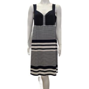 Φόρεμα-Outwear CLAIRE Katrania 8820,σκούρο μπλε/ριγέ.