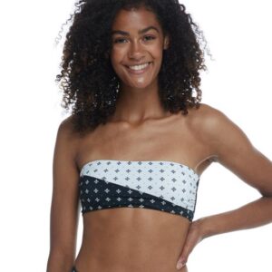 Bikini Bandeau Top EIDON Swimwear Charlotte 35187118,λευκό-μαύρο.