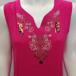 Maxi Καφτάνι-Beachwear LYDIA CREATIONS 3127,φούξια.