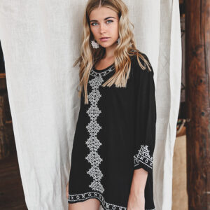 Mini Φόρεμα παραλίας SOLANO Scarlett 5263,one size,μαύρο.