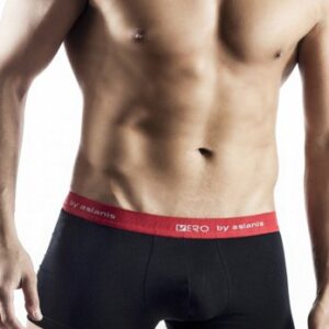 Ανδρικό boxer με εξωτερικό λάστιχο VERO Aslanis 10189,μαύρο-κόκκινο.