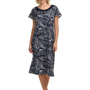 Φόρεμα με κοντό μανίκι PRIMAVERA 2554,εμπριμέ.