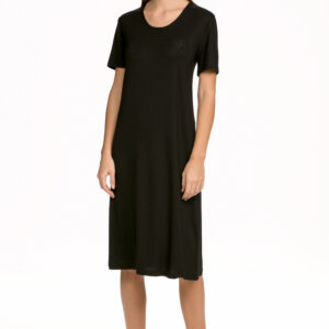 Φόρεμα με κοντό μανίκι GIOTA Homewear 3218,μαύρο.