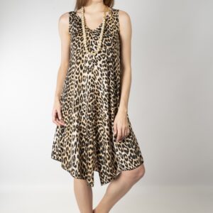 Φόρεμα με φαρδιά ράντα SCHERZO Homewear 4980,τιγρέ.