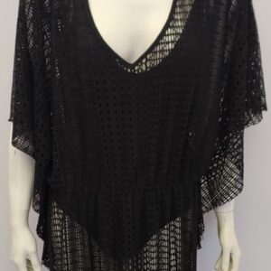 Maxi Καφτάνι δίχτυ Billy's Fashion 19182,μαύρο.