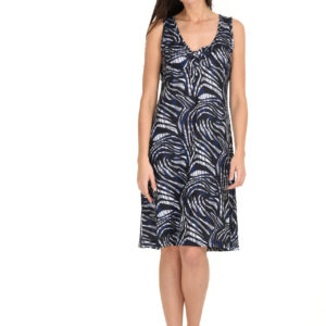 Φόρεμα με φαρδιά ράντα PRIMAVERA 2556,μαύρο.