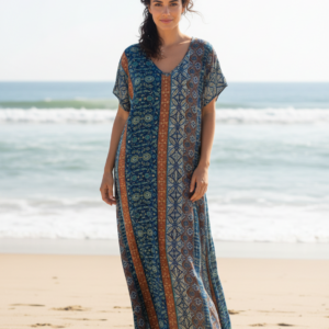Maxi Φόρεμα - Beachwear Billy's Fashion 18073,εμπριμέ.