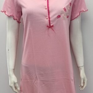 Νυχτικό με κοντό μανίκι και πατιλέτα DUSTIN Homewear 2030,ροζ.