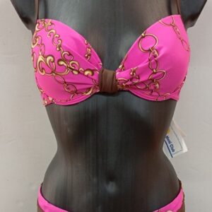 Bikini Set MENI Club Swimwear 0632,φούξια-καφέ.