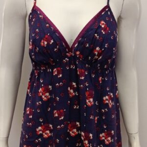 Βαμβακερό Νυχτικό-Homewear CYBERJAMMIES Alexandra 0180,σκούρο μπλε με σχέδιο.