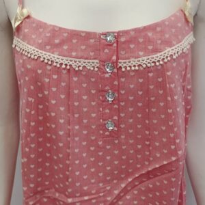 Νυχτικό με λεπτή τιράντα από ποπλίνα CLAIRE Katrania 7310,σωμόν.