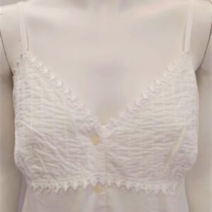 Νυχτικό από βατίστα με λεπτή ράντα SECRET GARDEN Elenia 105,λευκό.