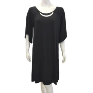 Φόρεμα με μανίκι 3/4 CLAIRE Katrania 6910,μαύρο.