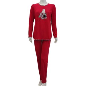 Γυναικεία Πυζάμα με μακρύ μανίκι PRIMAVERA Homewear 8198,κόκκινη.