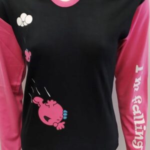 Γυναικεία βαμβακερή Πυζάμα MINERVA Underwear FA-435,μαύρο-φούξια.