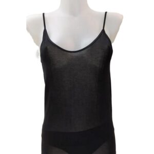 Γυναικείο Top με λεπτή τιράντα Miss MINERVA 90611,μαύρο.