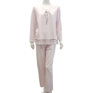 Γυναικεία Πυζάμα με λαιμόκοψη V και δαντέλα SCHERZO Homewear 3460,ροζ.