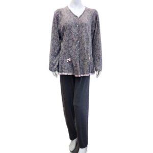 Κουμπωτή Πυζάμα SCHERZO Homewear 3423,γκρι.